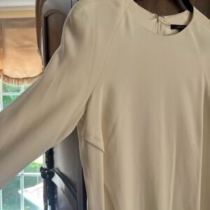 Wes Gordon Crepe Cream Shift Dress